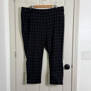 Sejour Pants Womens 20W Black Plaid Office Career Business Casual‎ Academic
